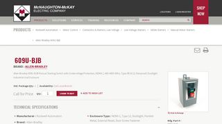 
Allen-Bradley 609U-BJB | McNaughton-McKay  
