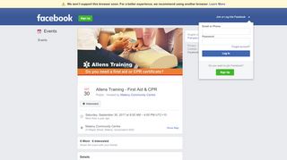 
                            6. Allens Training - First Aid & CPR - Facebook - Allens Training Portal