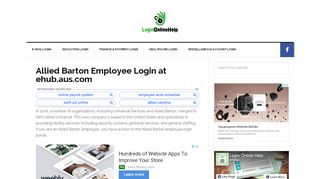 
Allied Barton Employee Login at ehub.aus.com - Login Online ...
