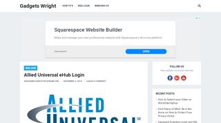 Allied Universal eHub Login for Employees - Gadgets Wright