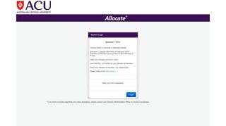 
                            6. Allocate+ Message - ACU - Allocate+ Portal