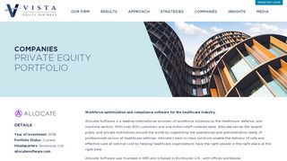 
Allocate Software - Vista Equity Partners  
