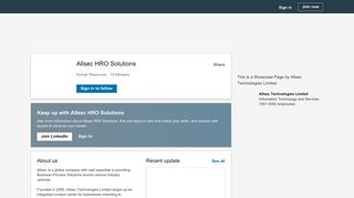 
                            5. Allsec HRO Solutions | LinkedIn - Allsechro Login