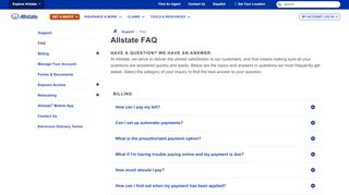 
                            8. Allstate Insurance - Allstate FAQ - Allstate Login Bill Pay