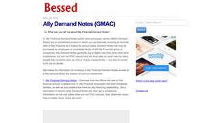 
                            9. Ally Demand Notes (GMAC) - Bessed - Demandnotes Com Portal