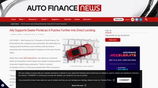 
                            4. Ally Supports Dealer Portal as it Pushes Further Into Direct Lending ... - Ally Dealer Portal