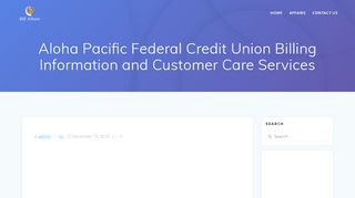 
                            6. Aloha Pacific Federal Credit Union Billing Information and ...
