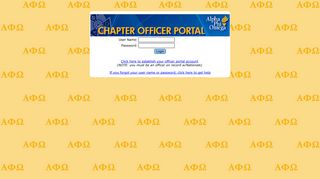 
Alpha Phi Omega: Officer Portal Login
