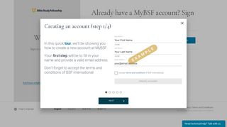 
                            1. Already have a MyBSF account? Sign in. - MyBSF.org - Bsfinternational Org Portal