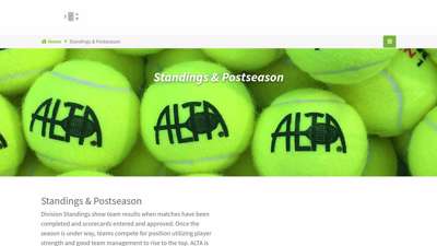 ALTA Standings and Post-Season - ALTA Tennis