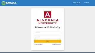 
                            8. Alvernia University - Subscriber Portal - User Log in - My Alvernia Portal