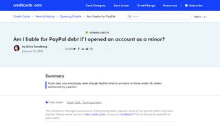 
                            9. Am I liable for PayPal debt if I opened an account as a minor ... - Paypal Student Account Portal