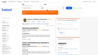 
Amazon Fulfillment Jobs, Employment | Indeed.com
