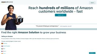 Amazon - Seller Central Europe Portal