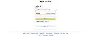 
Amazon Sign In - Amazon Seller Central
