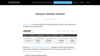 
Amazon Vendor Central Guide | Amazowl

