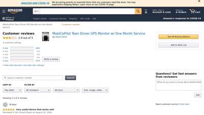 Amazon.com: Customer reviews: MobiCoPilot Teen Driver GPS ...