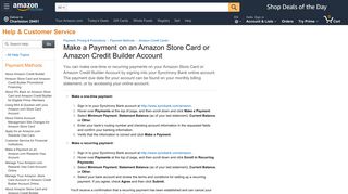 
Amazon.com Help: Make a Payment on an Amazon Store ...  

