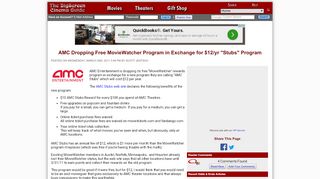 
                            5. AMC Dropping Free MovieWatcher Program in Exchange for ... - Amc Movie Watcher Portal