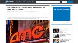 
                            4. AMC Stubs A-List Lets You Watch Three Movies ... - Slickdeals - Amc Movie Watcher Portal