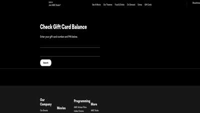 AMC Theatre Gift Cards – check your balance online