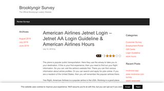 
American Airlines Jetnet Login – Jetnet AA Login Guideline ...
