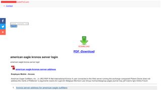 
                            8. american eagle kronos server login PDF | CoderProf.com - Kronos American Eagle Employee Login