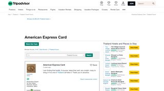 
                            4. American Express Card - Thailand Forum - TripAdvisor - Amex Thailand Portal