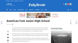 
                            7. American Fork Junior High School | American Fork News ... - Afjh Skyward Portal