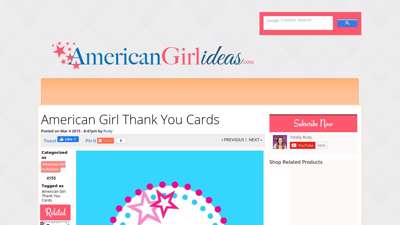 American Girl Thank You Cards • American Girl Ideas ...
