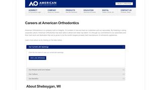 
American Orthodontics | Careers  
