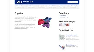 
American Orthodontics | Products | Supplies  
