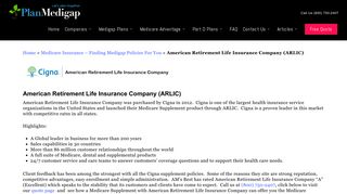 
                            4. American Retirement Life Insurance Company - Plan Medigap - American Retirement Life Insurance Provider Portal