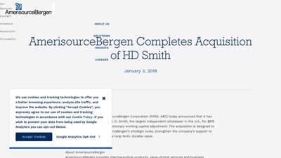 AmerisourceBergen Completes Acquisition of HD Smith