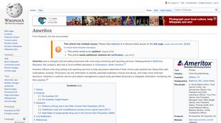 
                            5. Ameritox - Wikipedia - Ameritox Portal