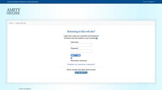 
                            7. Amity Directorate of Distance & Online Education: Login to the ... - Amity University Online Student Portal