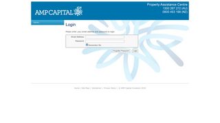 
                            7. AMP Capital Property Assistance Centre - Login - Amp Capital Portal