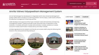 Amrita Vishwa Vidyapeetham Management System | Amrita Vishwa ... - Amrita Oars Portal Login