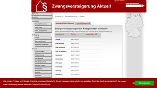 
                            5. Amtsgerichte in Hessen - www.zwangsversteigerung.de - Zvg Portal Hessen
