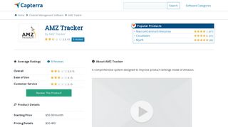 
                            6. AMZ Tracker Reviews and Pricing - 2020 - Capterra - Amz Heroes Login