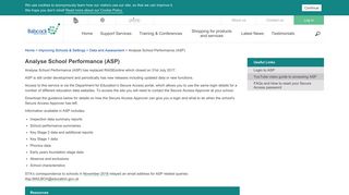 
                            7. Analyse School Performance (ASP) - Babcock LDP - Analyse School Performance Portal