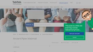 
                            3. Ancient Pipex Webmail - TalkTalk Help & Support - TalkTalk Community - Pipex Homecall Webmail Login