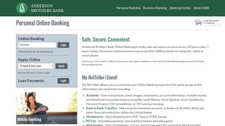Anderson Brothers Bank Personal Online Banking
