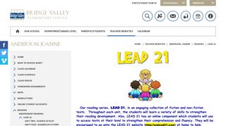
                            4. Anderson, Joanne / Lead 21 - Lead21 Student Portal Page