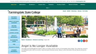 Angel LMS - Farmingdale State College