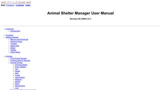 
                            5. Animal Shelter Manager Manual - Animal Shelter Manager Portal