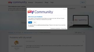 
                            2. Answered: Problems with sky email - Sky Community - Sky Sign In Problem