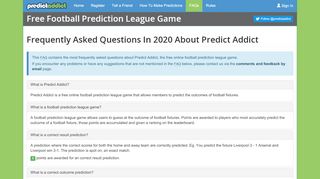 
                            6. Answers to Frequently Asked Questions in 2020 about Predict ... - Talksport Predictor Portal Problems