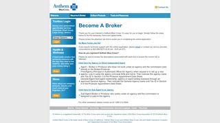 
                            8. Anthem Blue Cross : Become A Broker - Blue Cross Broker Portal