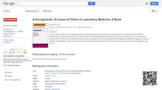 
                            4. Anticoagulants, An Issue of Clinics in Laboratory Medicine, ... - Dti Adp Portal
